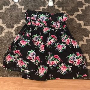 strapless flower float dress